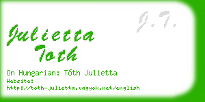 julietta toth business card